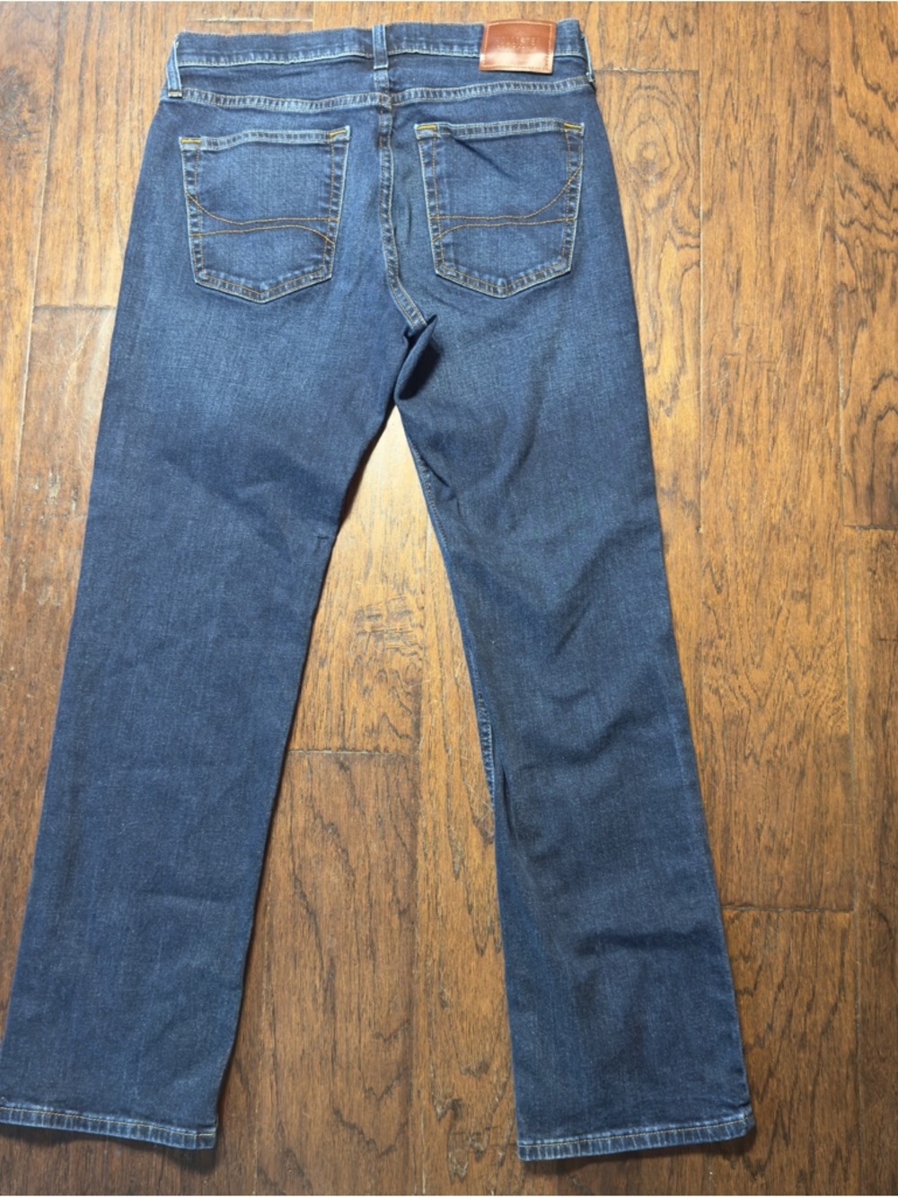 Hollister Men's Straight-Leg Denim Jeans in Deep Blue